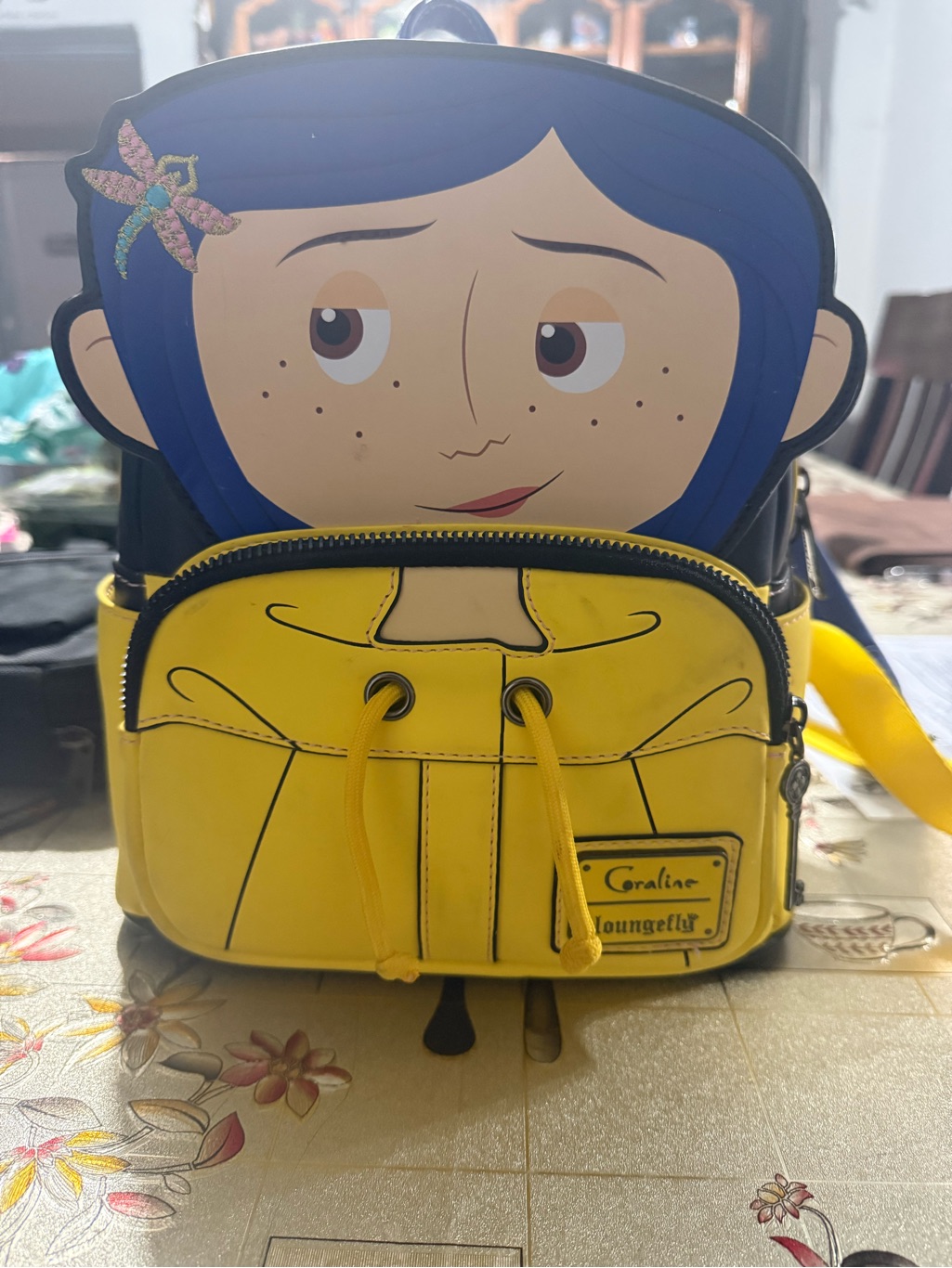 Loungefly Yellow Coraline Mini Backpack Patch